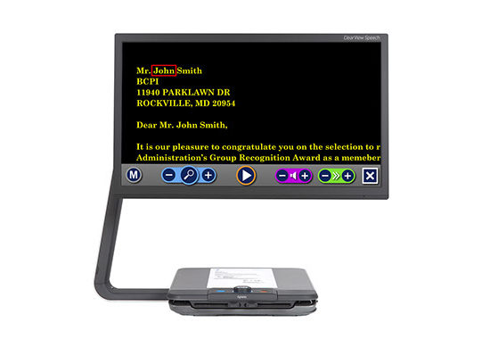 Optelec ClearView C Speech HD in azione